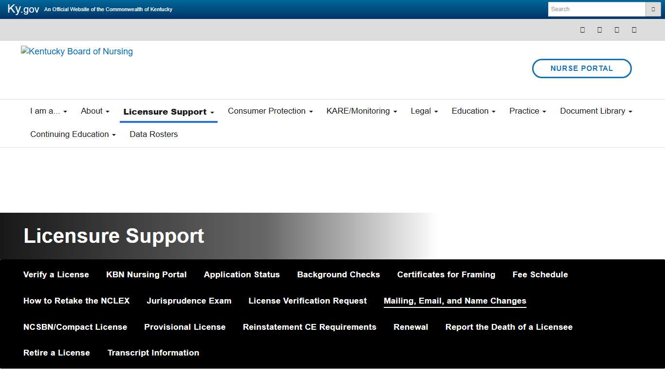 Mailing, Email, and Name Changes - KBN